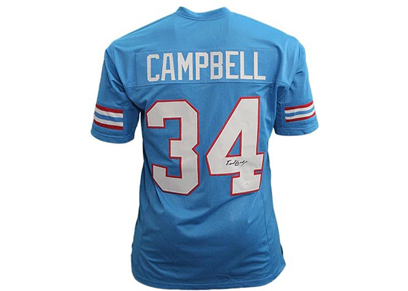 Earl Campbell Autographed Custom Football Jersey Powder Blue (JSA)