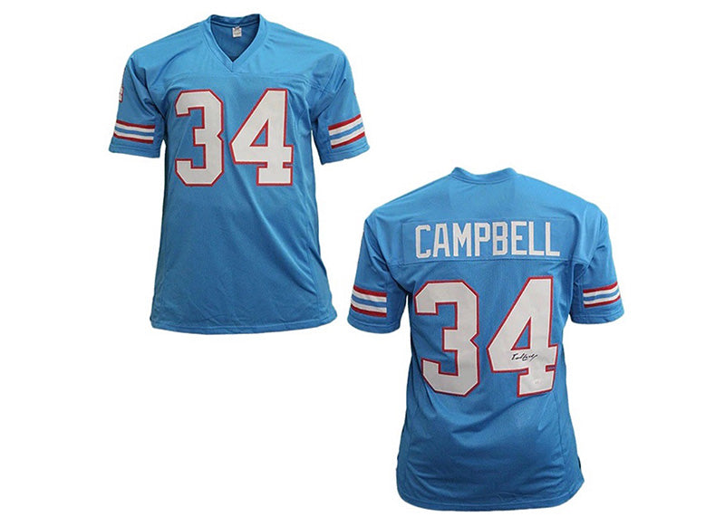 Earl Campbell Autographed Houston Football Jersey Powder Blue (JSA)