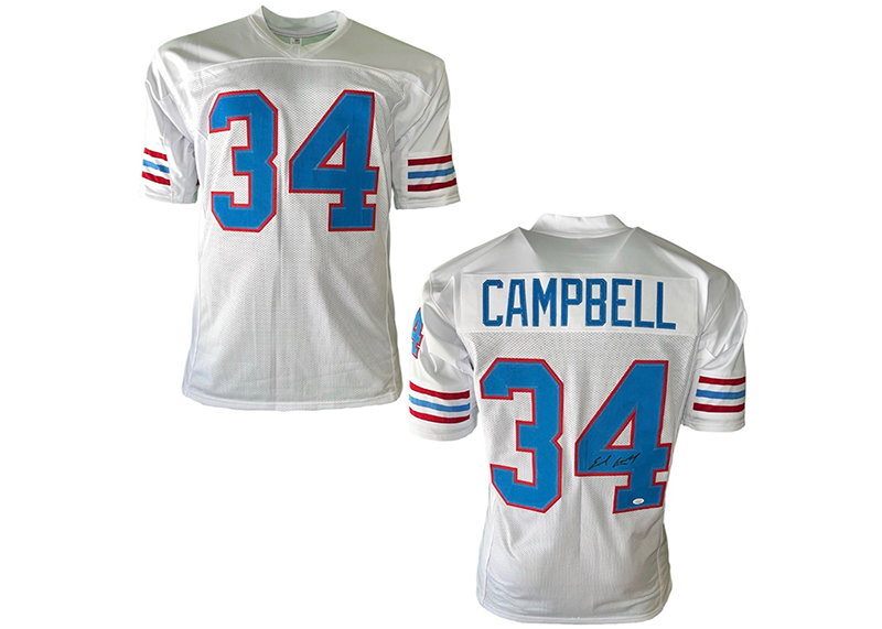 Earl Campbell Signed Houston Football Jersey White (JSA)