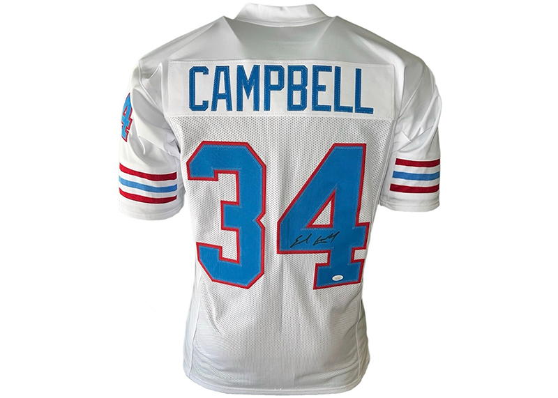 Earl Campbell Signed Houston Football Jersey White (JSA)