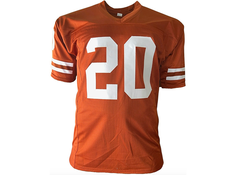 Earl Campbell Signed Texas Orange Football Stat Jersey (JSA)