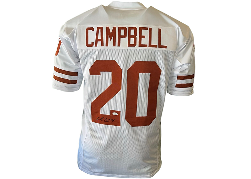 Earl Campbell Signed Texas White College Football Jersey (JSA)