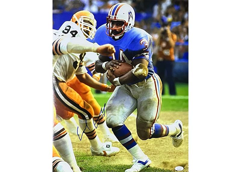 Earl Campbell Signed Houston Oilers 16x20 Photo JSA