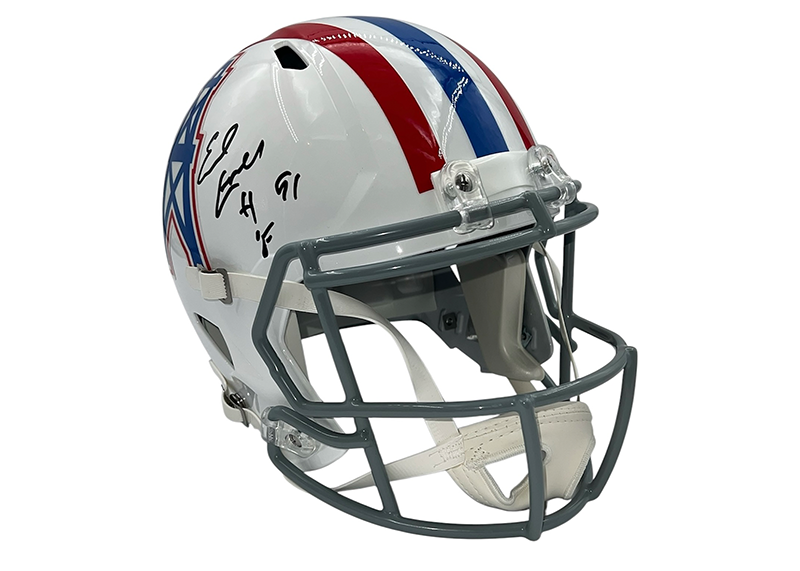 Earl Campbell Signed Houston Oilers Full Size Helmet JSA 91 HOF Inscription