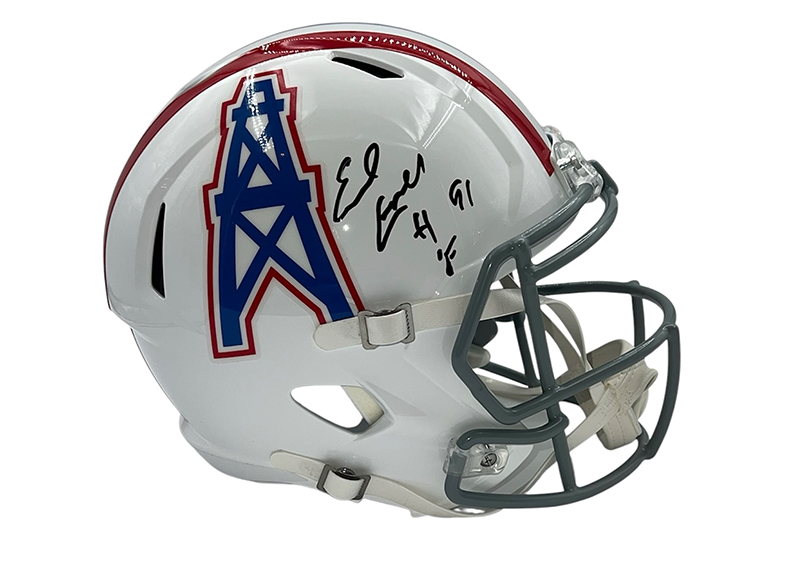 Earl Campbell Signed Houston Oilers Full Size Helmet JSA 91 HOF Inscription