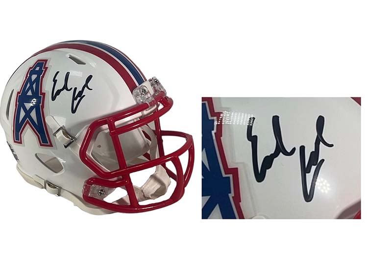 Earl Campbell Signed Houston Oliers TB 81-98 Speed Mini Helmet JSA