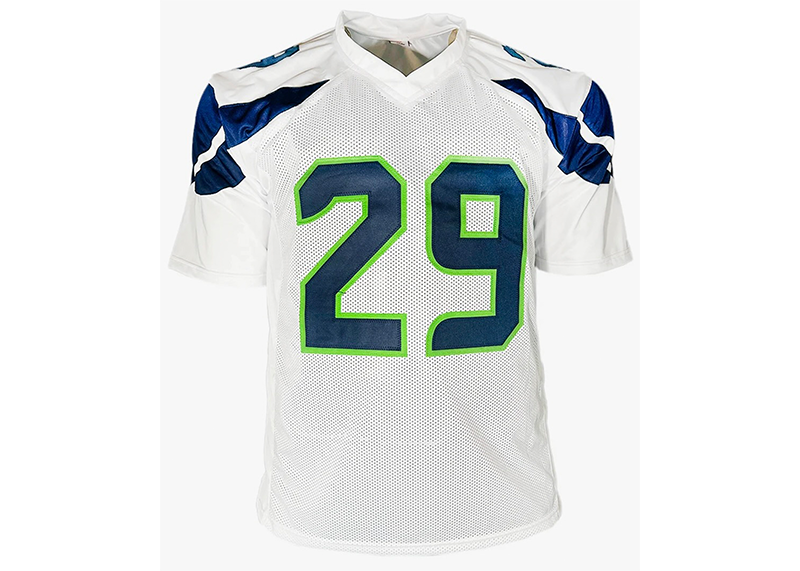 Earl Thomas Signed Seattle White Football Jersey Beckett
