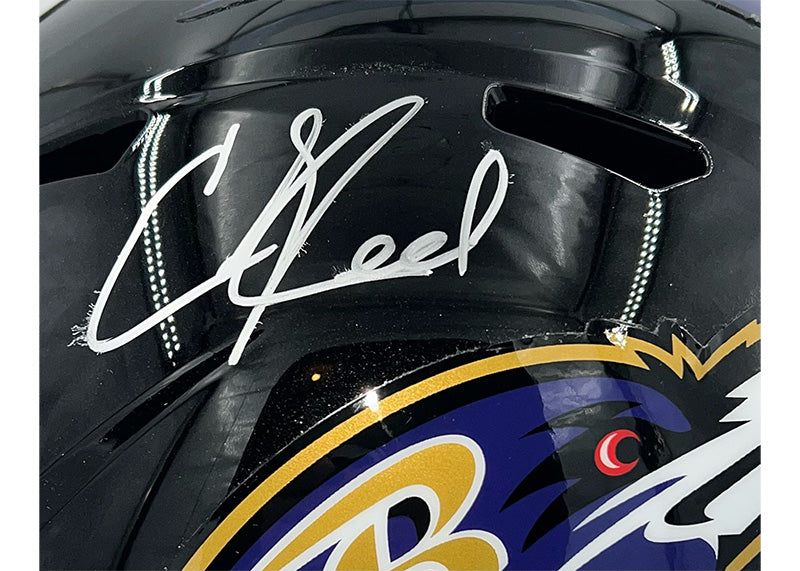 Ed Reed Signed Baltimore Ravens Speed Full Size Football Helmet JSA