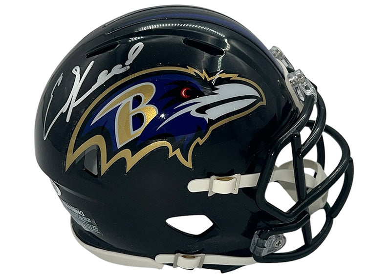 Ed Reed Signed Baltimore Ravens Speed Mini Football Helmet JSA