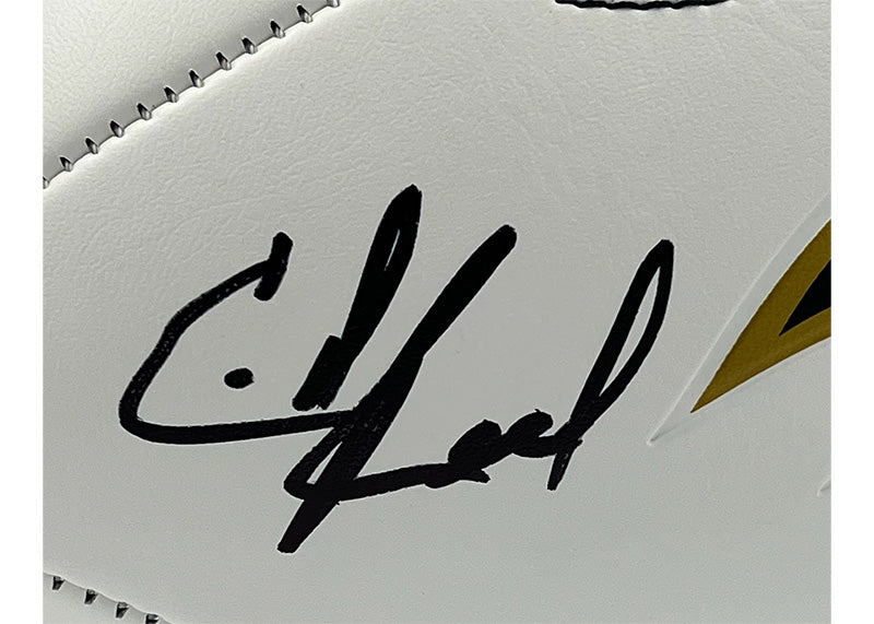 Ed Reed Signed Baltimore Ravens Team Logo Football JSA