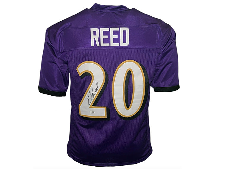 Ed Reed Signed Baltimore Purple Football Jersey JSA