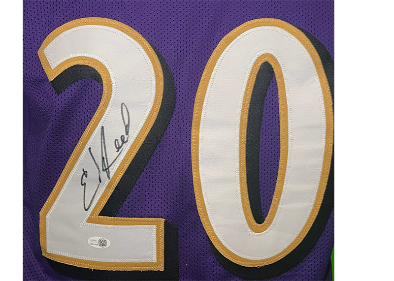 Ed Reed Signed Baltimore Purple Football Jersey JSA — Golden