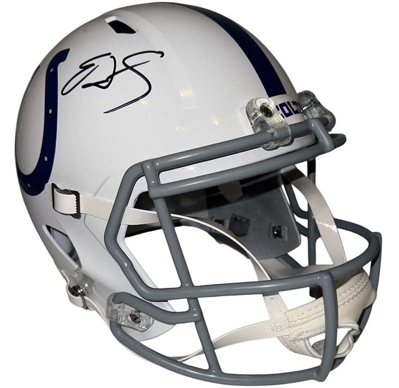 Edgerrin James Signed Colts Speed Full Size Helmet Beckett BAS
