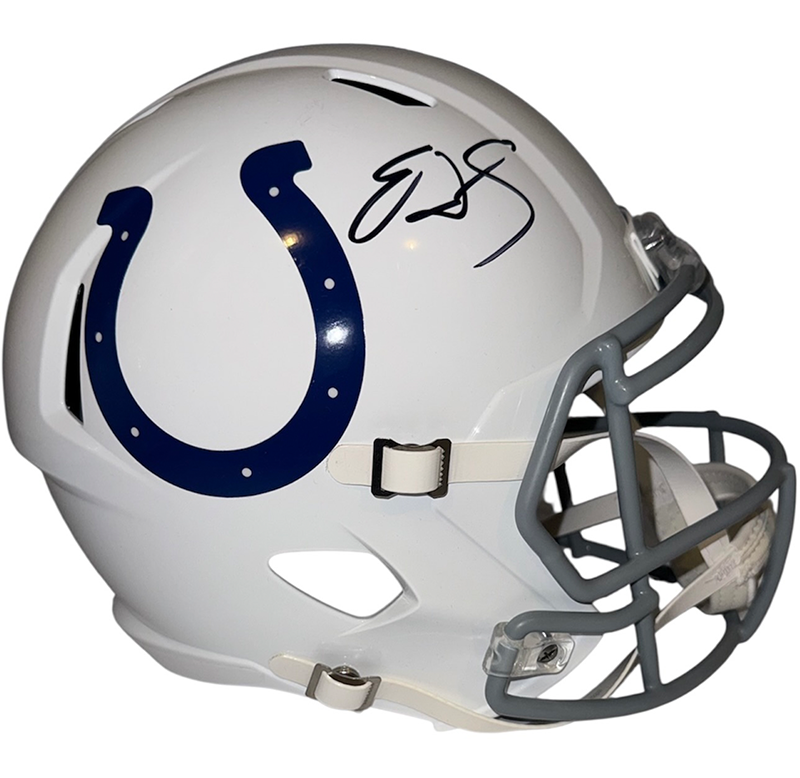 Edgerrin James Signed Colts Speed Full Size Helmet Beckett BAS