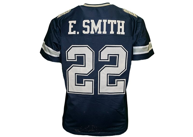 Emmitt Smith Unsigned Dallas Blue Football Jersey
