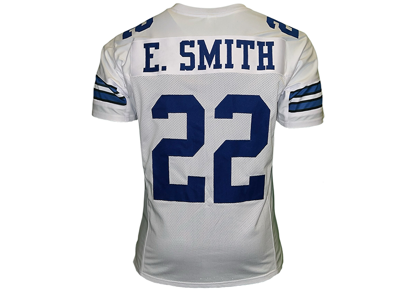 Emmitt Smith Unsigned Dallas White Football Jersey