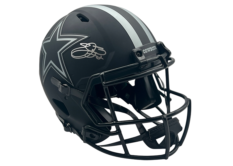 Emmitt Smith Signed Cowboys Full Size Authentic Eclipse Helmet JSA