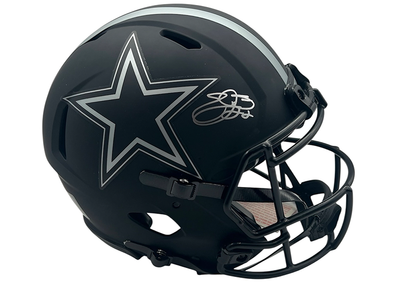Emmitt Smith Signed Cowboys Full Size Authentic Eclipse Helmet JSA