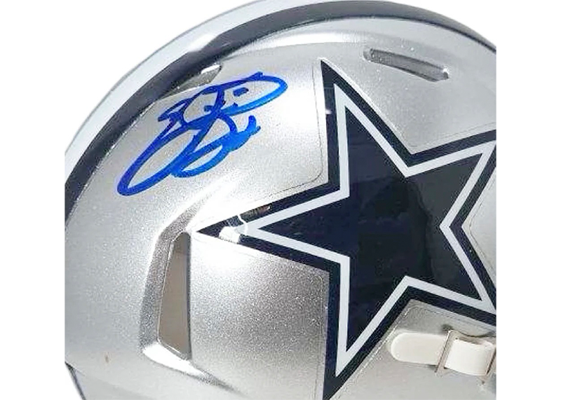 Emmitt Smith Signed Dallas Cowboys Speed Mini Football Helmet JSA