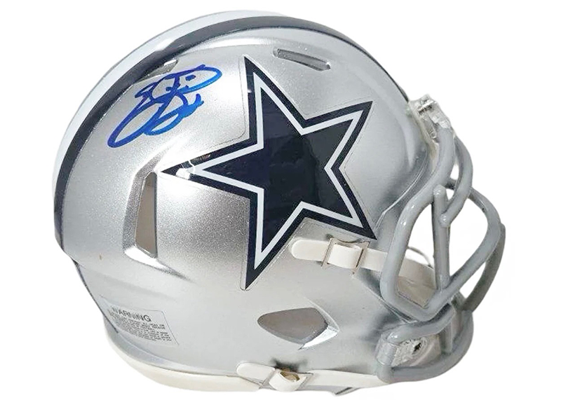 Emmitt Smith Signed Dallas Cowboys Speed Mini Football Helmet JSA