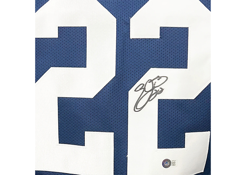 Emmitt Smith Signed Dallas Thanksgiving Football Jersey JSA