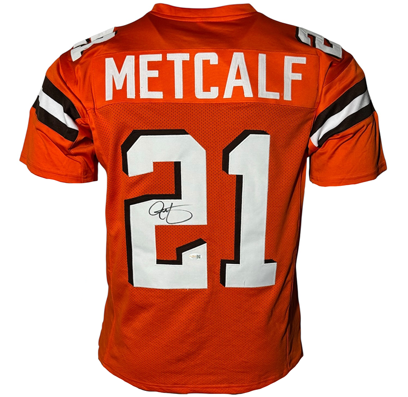 Eric Metcalf Signed Cleveland Orange Football Jersey JSA