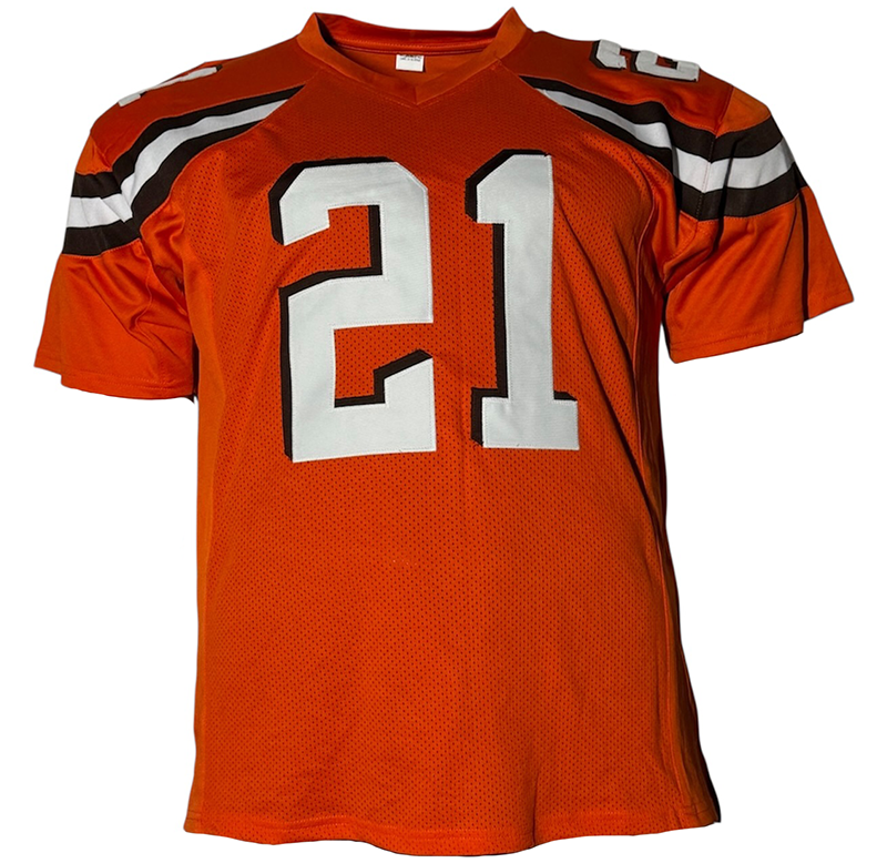 Eric Metcalf Signed Cleveland Orange Football Jersey JSA
