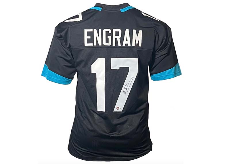 Evan Engram Signed Jacksonville Black Football Jersey Beckett