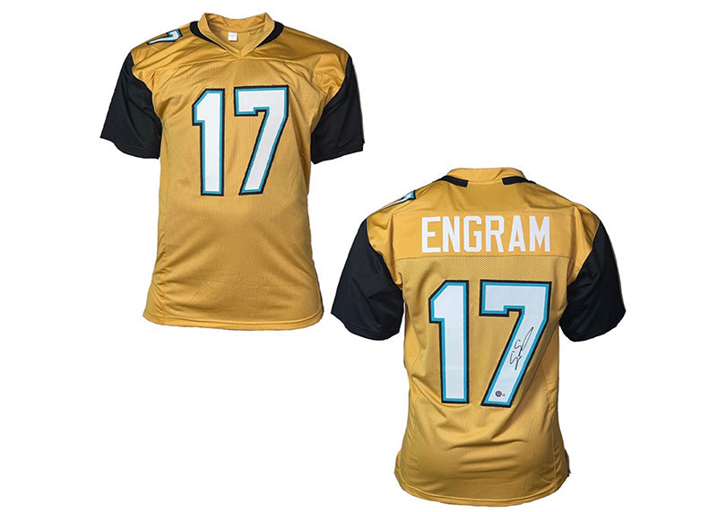 Evan Engram Signed Custom Gold Football Jersey Beckett