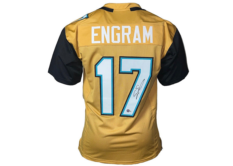 Evan Engram Signed Custom Gold Football Jersey Beckett