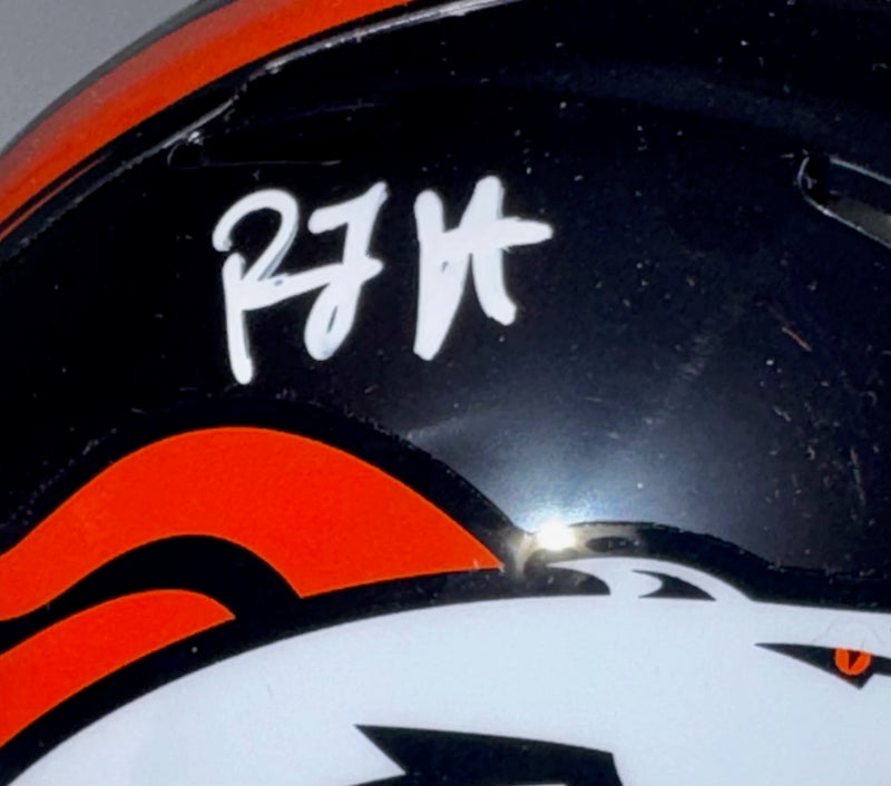 RJ Harvey Signed Denver Broncos 2024 Speed Mini Helmet GTSM