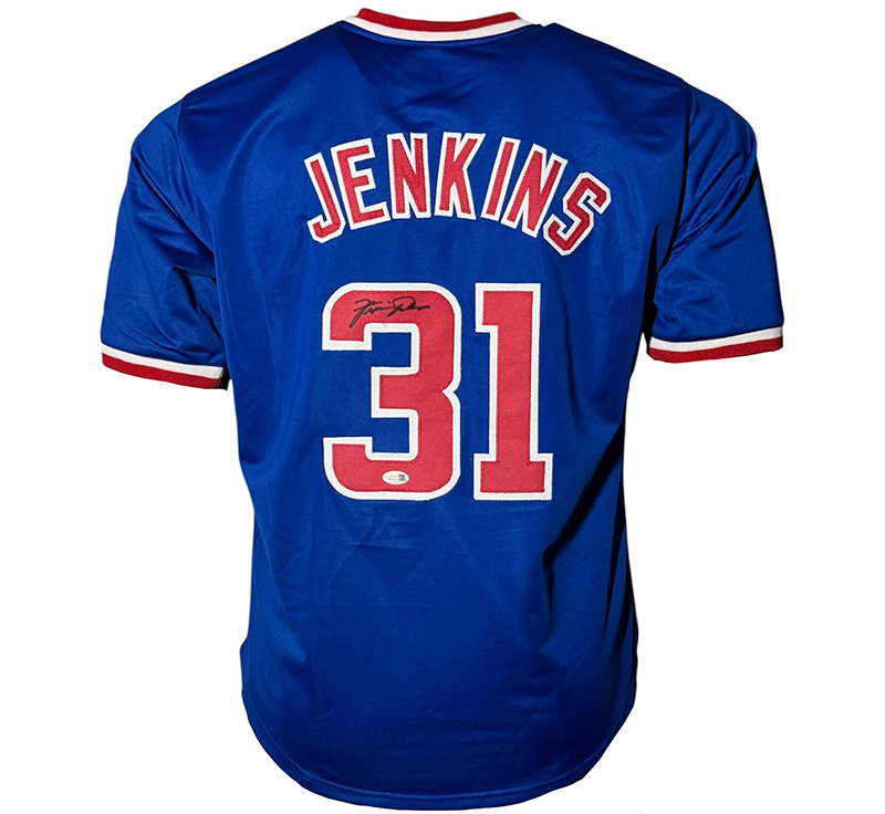 Fergie Jenkin Autographed Chicago Blue Baseball Jersey JSA