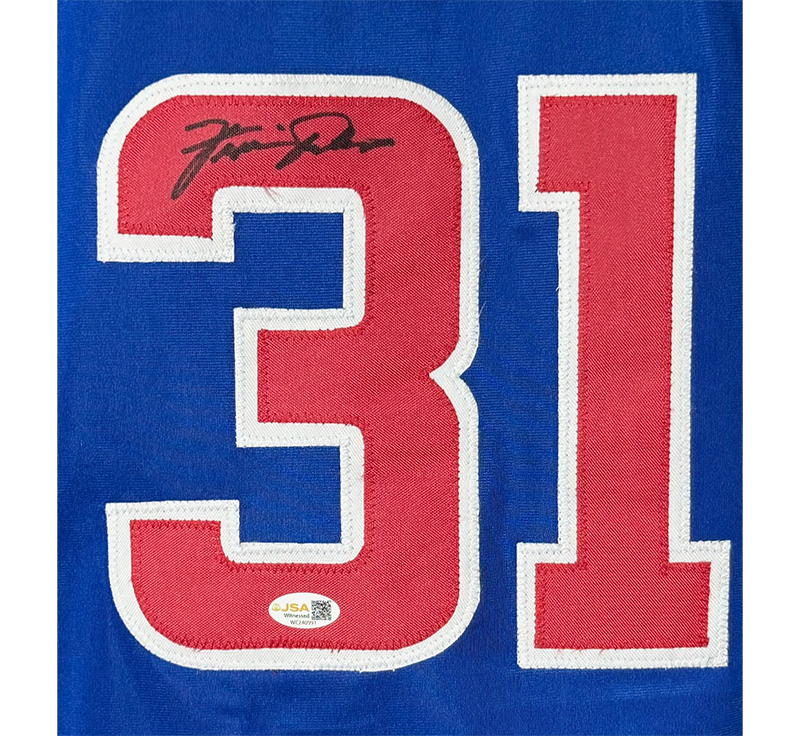 Fergie Jenkin Autographed Chicago Blue Baseball Jersey JSA