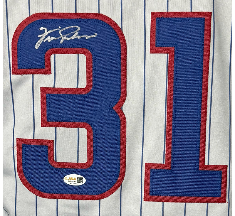 Fergie Jenkin Autographed Chicago Pinstripe Baseball Jersey JSA