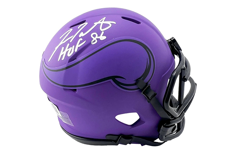 Fran Tarkenton Signed Minnesota Vikings Rave Mini Football Helmet Beckett Insc