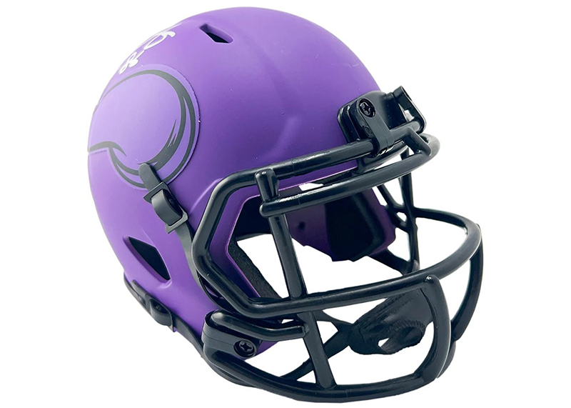 Fran Tarkenton Signed Minnesota Vikings Rave Mini Football Helmet Beckett Insc