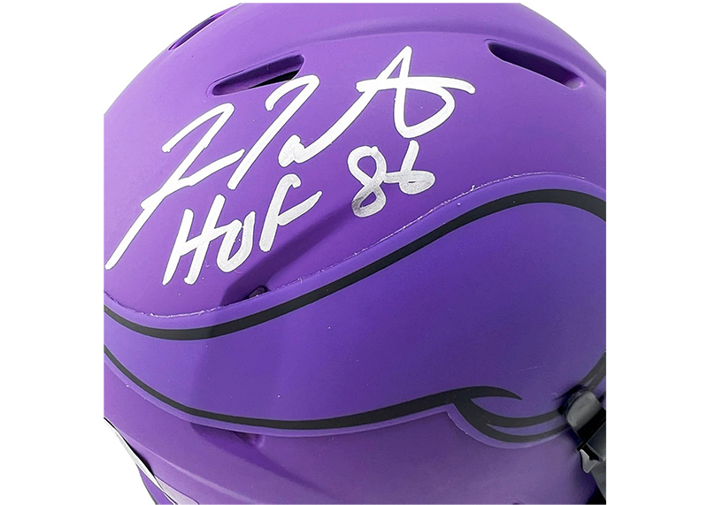 Fran Tarkenton Signed Minnesota Vikings Rave Mini Football Helmet Beckett Insc