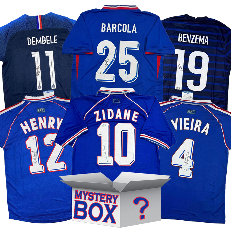 France Soccer Autographed/Signed Jersey Mystery Box with PSA JSA or Beckett COA