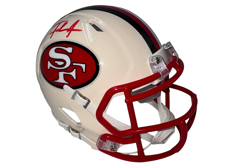 Frank Gore Signed San Francisco 49ers Retro Mini Helmet Beckett