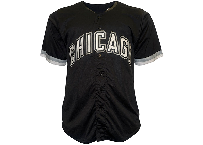 Frank Thomas Signed Chicago Black Baseball Jersey JSA