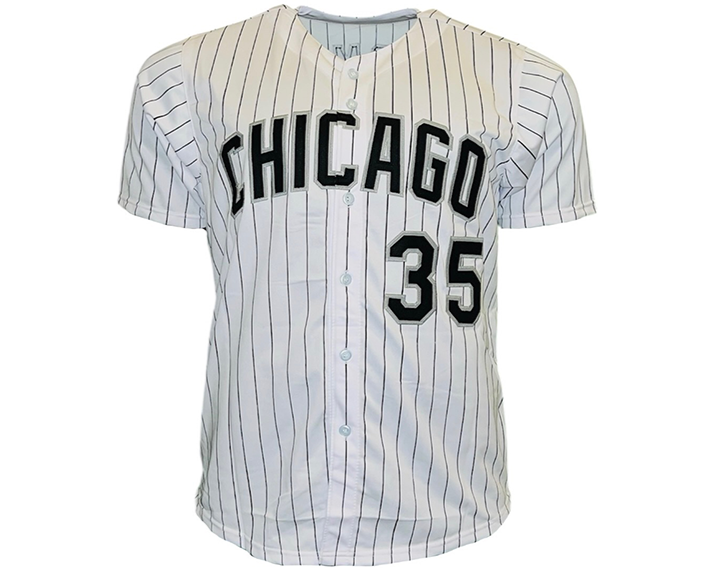 Frank Thomas Signed Chicago White Pinstripe Baseball Jersey Beckett