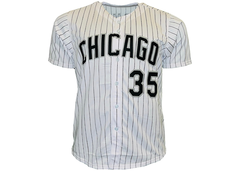 Frank Thomas Signed Chicago White Pinstripe Baseball Jersey Beckett