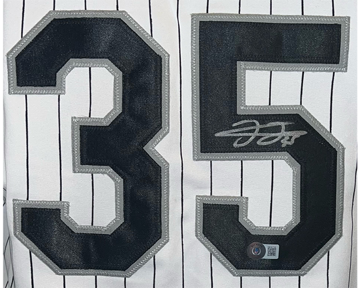 Frank Thomas Signed Chicago White Pinstripe Baseball Jersey Beckett