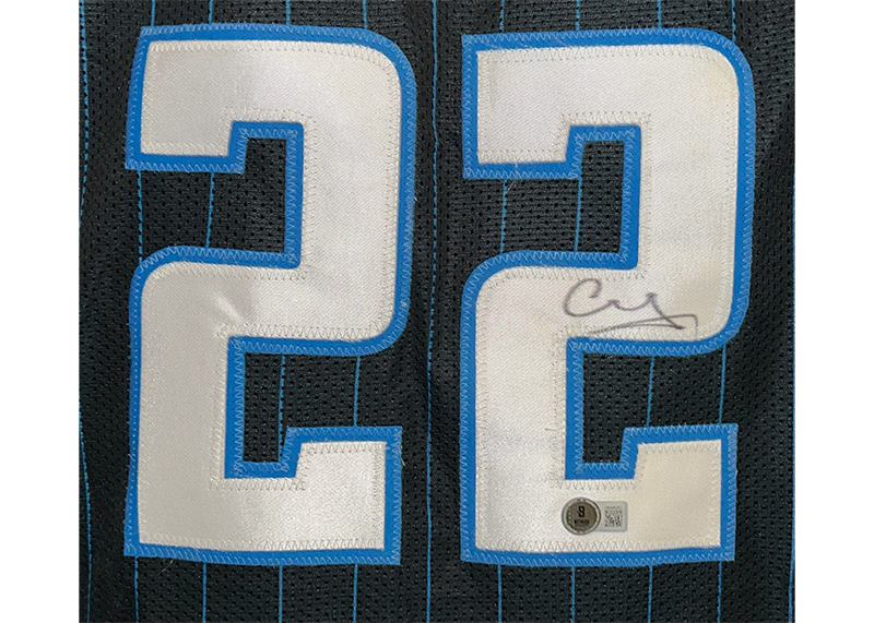 Franz Wagner Signed Orlando Black Pinstripe Jersey Beckett
