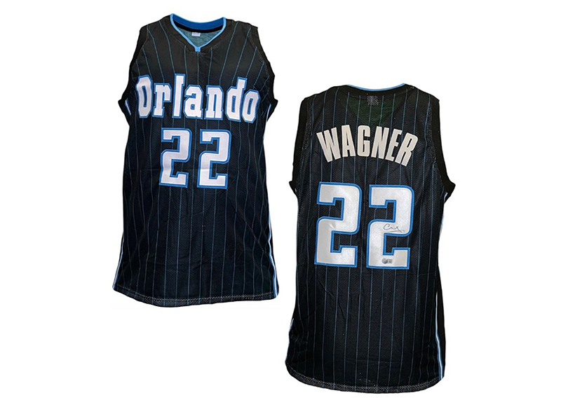 Franz Wagner Signed Orlando Black Pinstripe Custom Jersey Beckett