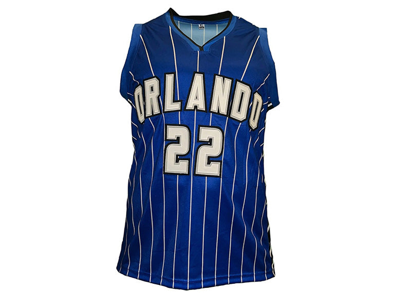 Franz Wagner Signed Orlando Blue Pinstripe Custom Jersey Beckett