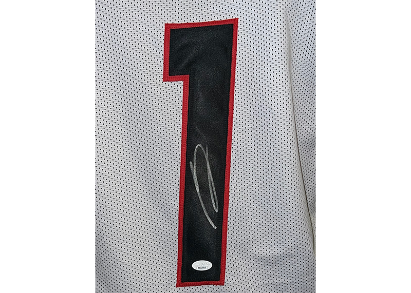George Pickens Signed Georgia White Football Jersey JSA