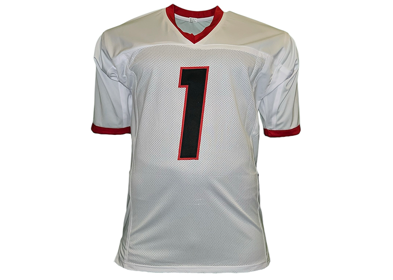 George Pickens Signed Georgia White Football Jersey JSA