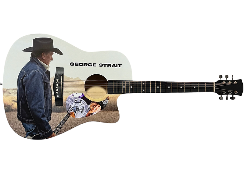 George Strait Signed Acoustic Guitar PSA