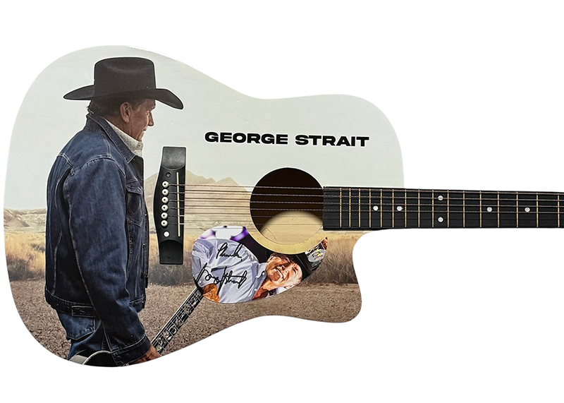George Strait Signed Acoustic Guitar PSA